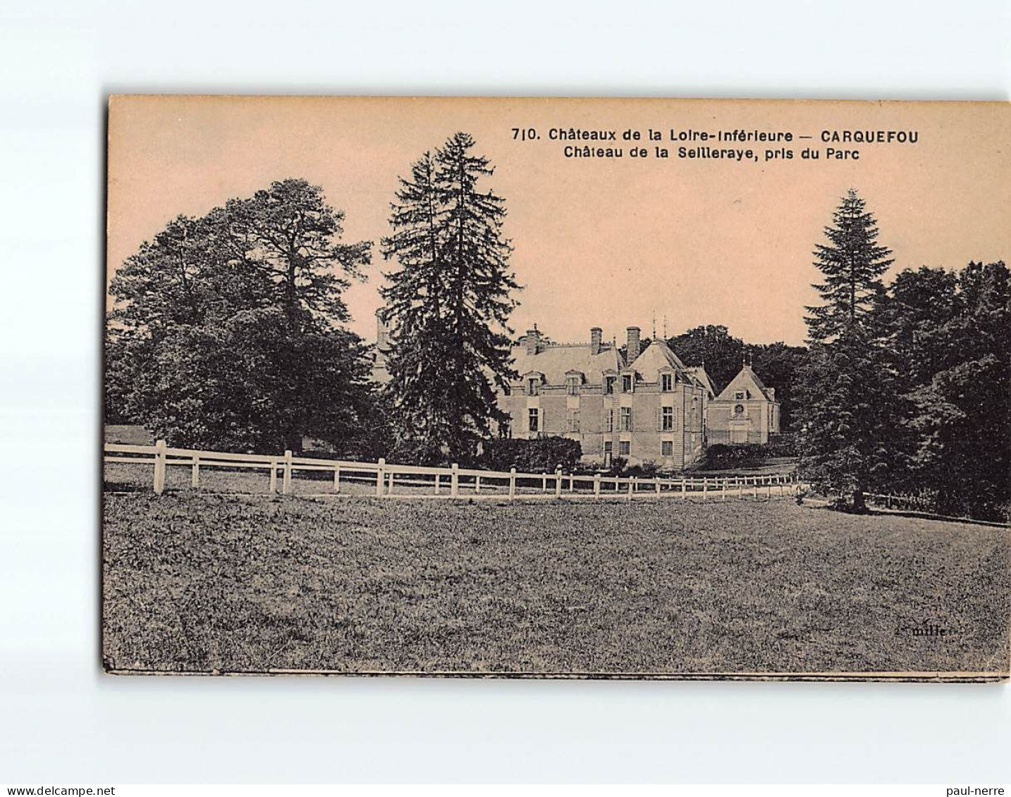 CARQUEFOU : Château De La Seilleraye, Pris Du Parc - état - Carquefou