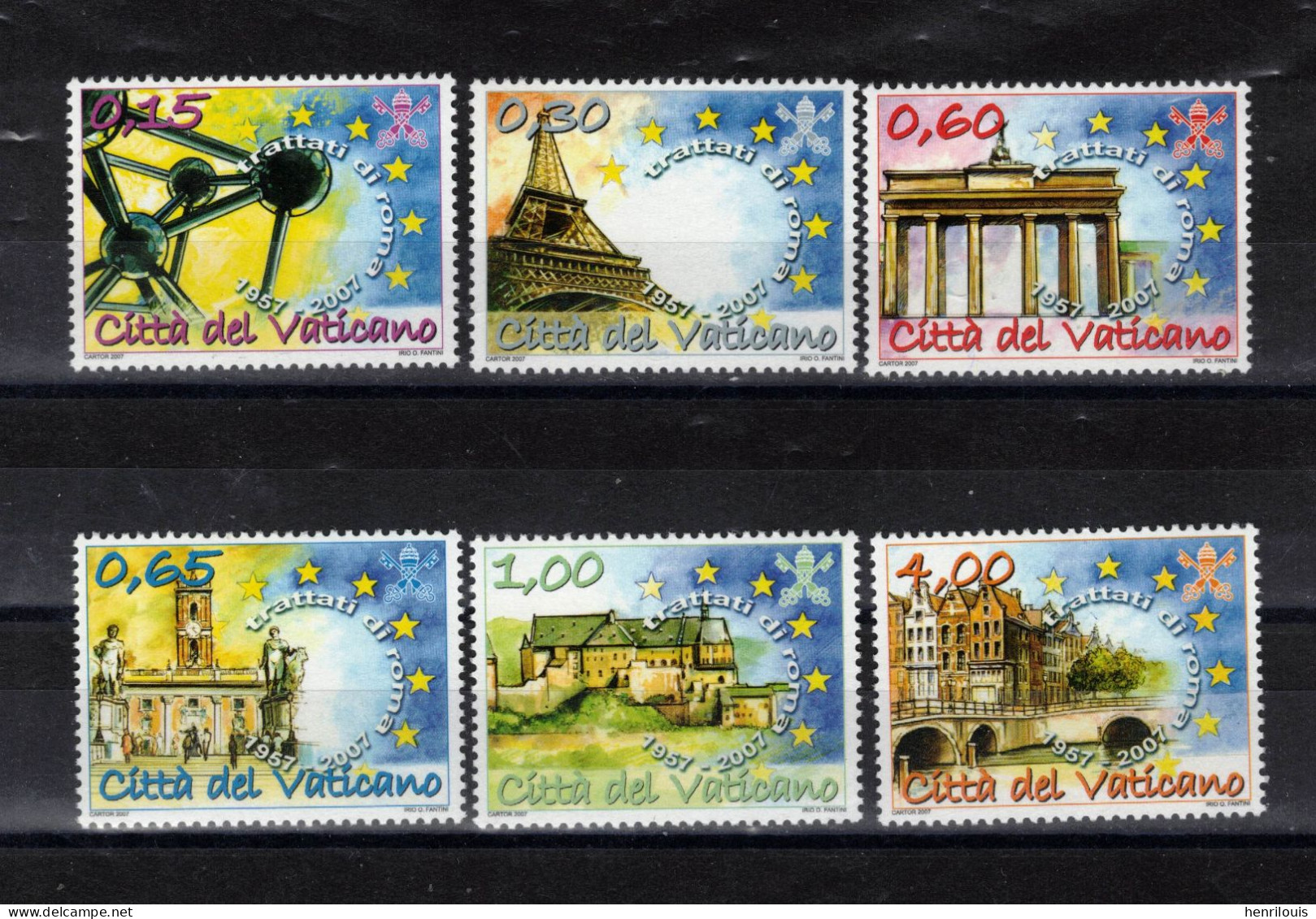 VATICAN Timbres Neufs ** De 2007  ( Ref  440 B ) Europe - Traité De Rome - Unused Stamps