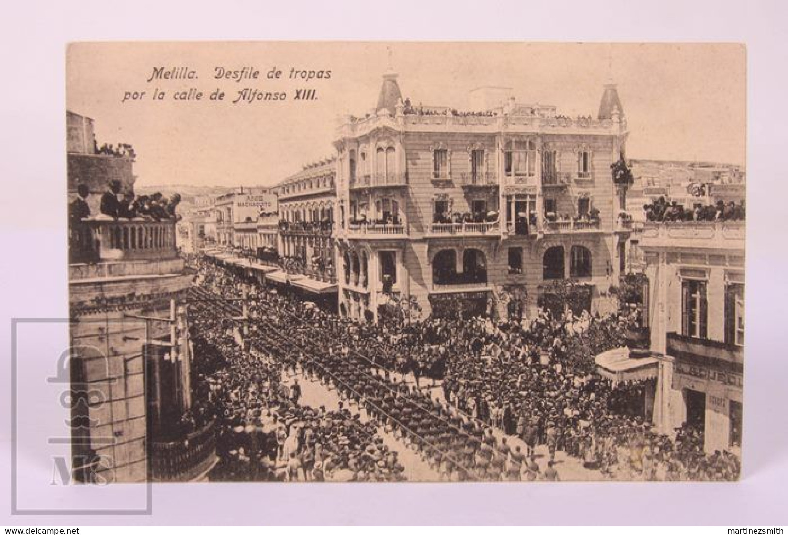 Early 1900's North Africa Melilla Army Parade Alfonso XIII Street - Boix - Uncirculated - 13,6 X 8,9 Cm - Melilla