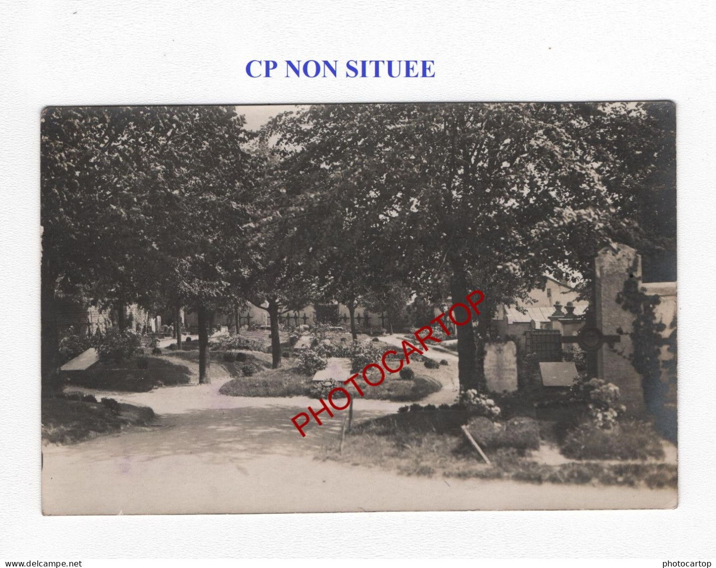 CP NON SITUEE-CIMETIERE-Friedhof-Tombes-CARTE PHOTO Allemande-GUERRE 14-18-1 WK-Militaria- - Oorlogsbegraafplaatsen