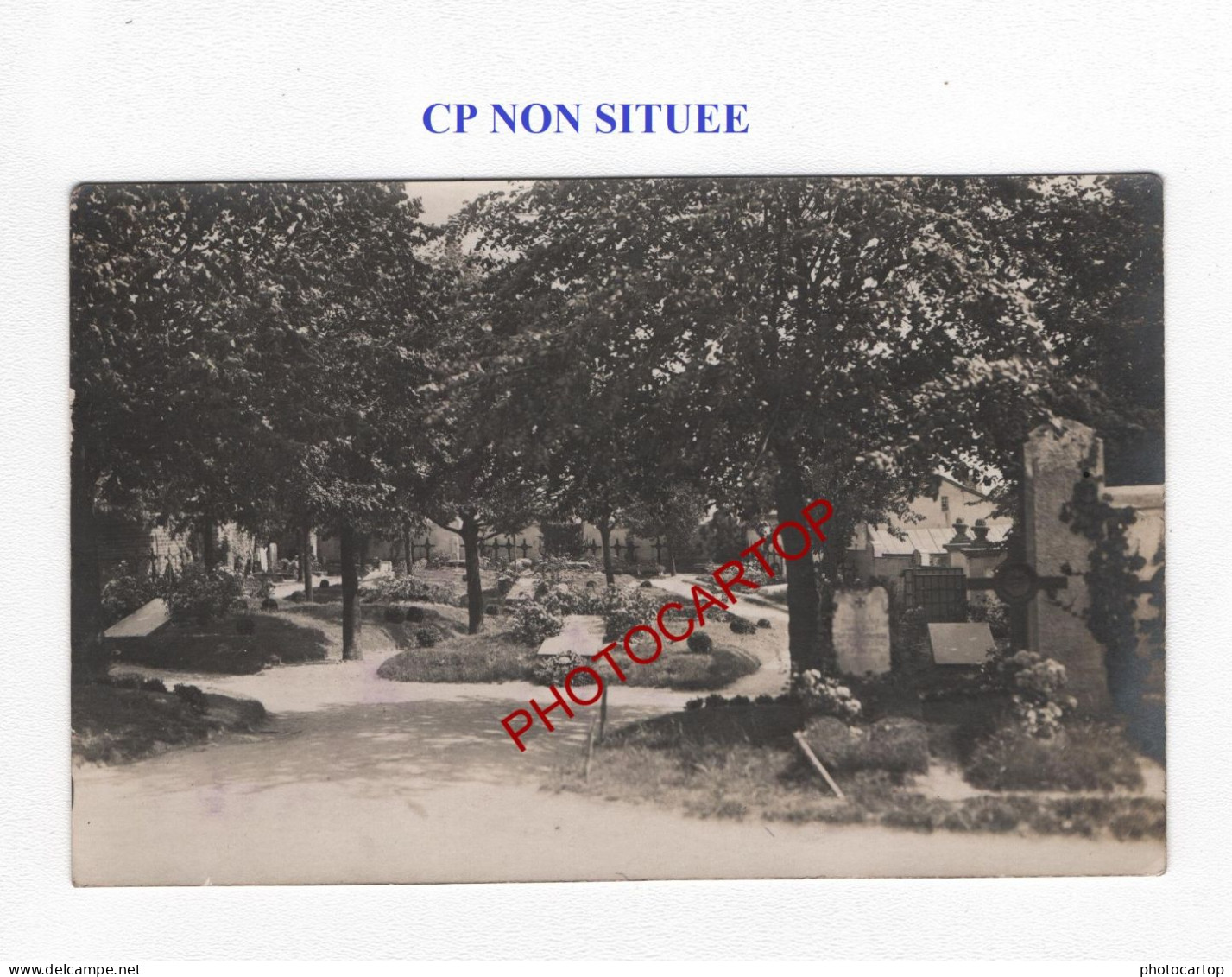 CP NON SITUEE-CIMETIERE-Friedhof-Tombes-CARTE PHOTO Allemande-GUERRE 14-18-1 WK-Militaria- - Cimetières Militaires