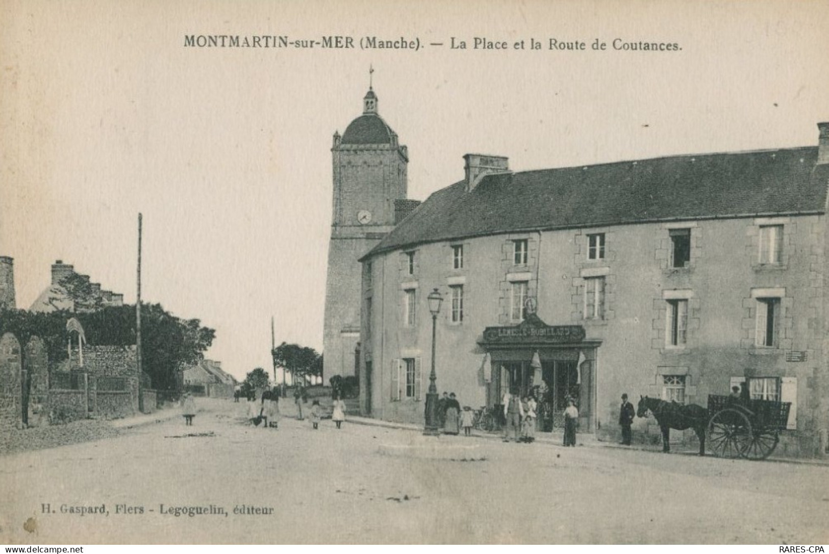 50 MONTMARTIN Sur MER - La Place Et La Route De Coutances - BELLE - Montmartin Sur Mer