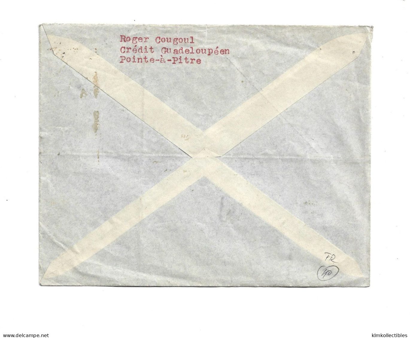 FRANCE COLONIES - GUADELOUPE - 1939 AIRMAIL COVER TO FRANCE VIA NEW YORK USA - CENSORED - Covers & Documents