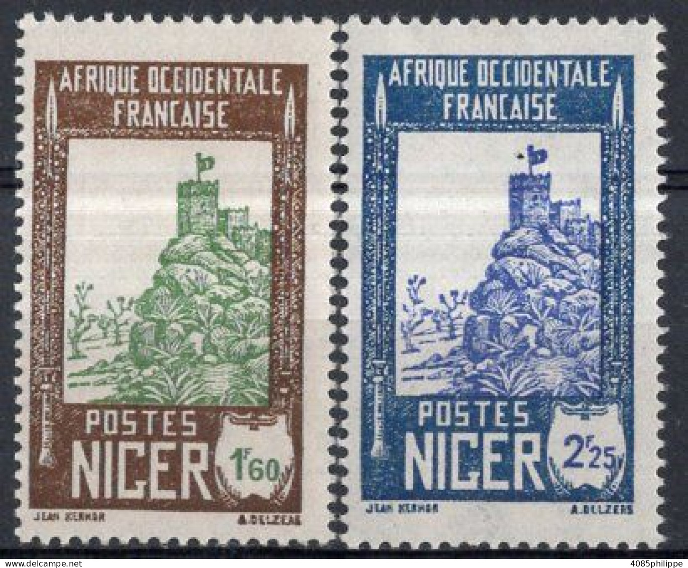 NIGER Timbres-poste N°83* & 84* Neufs Charnières Cote : 3€25 - Ungebraucht