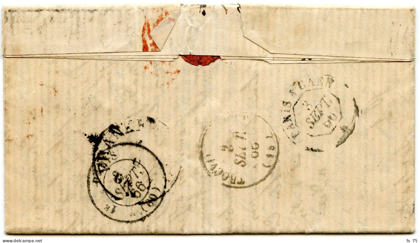 ALLEMAGNE - TOUR ET TAXIS - 6 KR PAIRE SUR LETTRE D'HOMBURG POUR LA FRANCE, 1866 - Briefe U. Dokumente