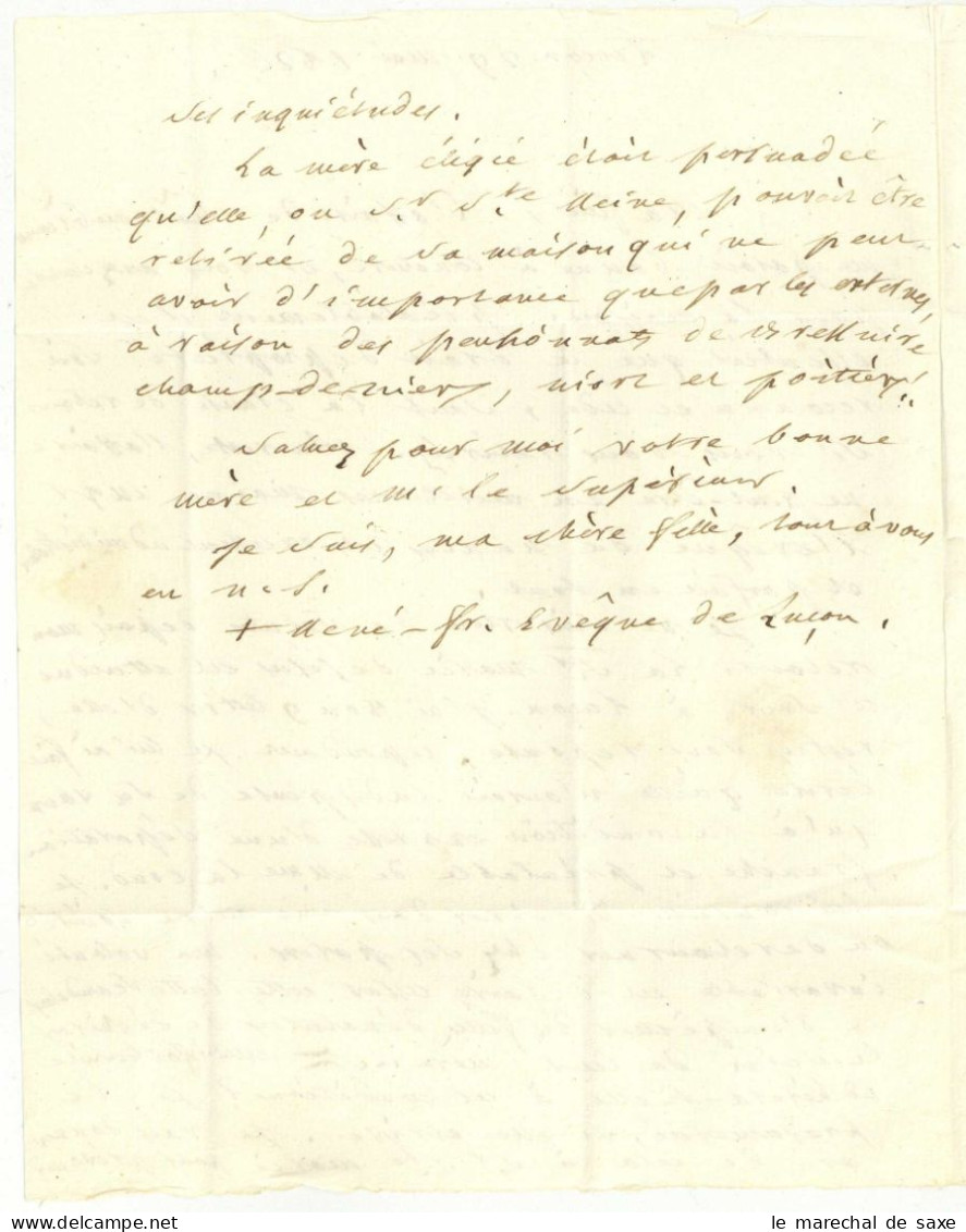 Anjou Revolution Lettre Du Pretre Petit Au Chanoine Manthelon à Angers Sens 1813 TEXTE Sansculottes Parle Captivité - Historische Personen