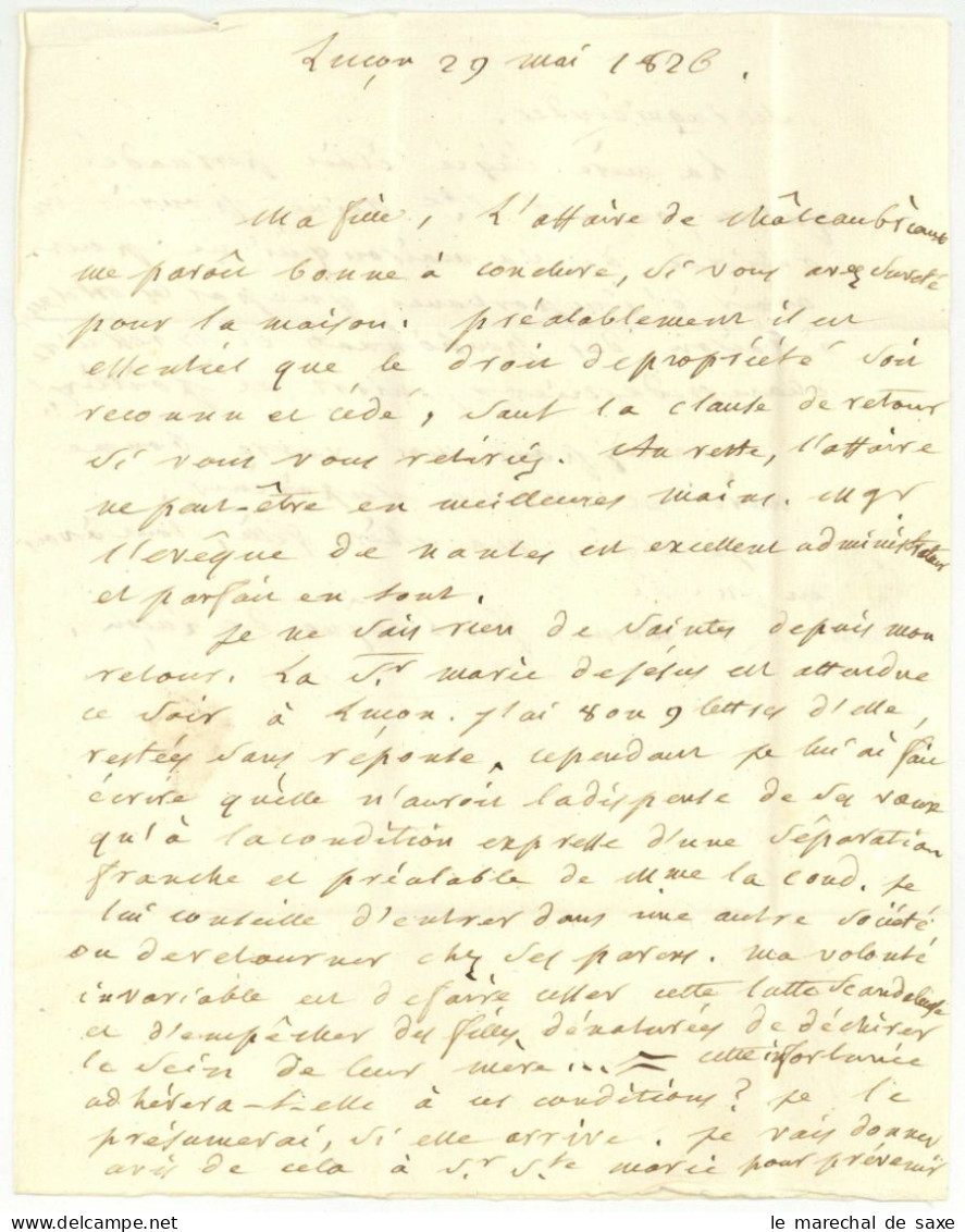 Anjou Revolution Lettre Du Pretre Petit Au Chanoine Manthelon à Angers Sens 1813 TEXTE Sansculottes Parle Captivité - Personajes Historicos