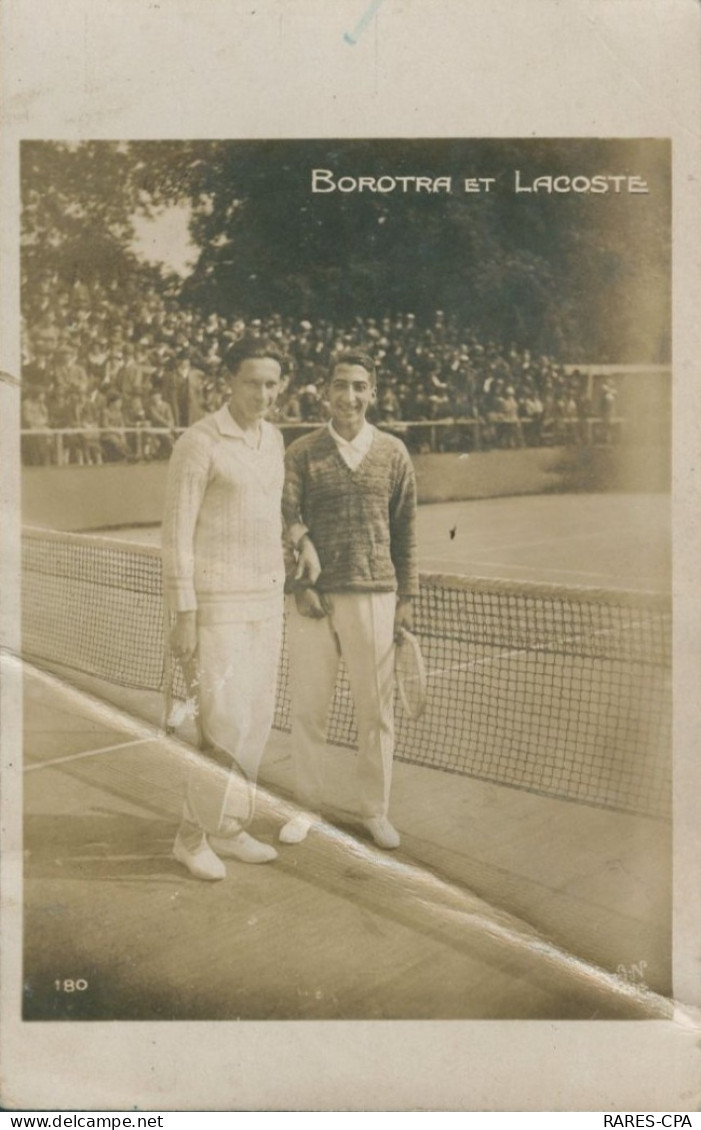 TENNIS - CPA PHOTO - Borotra Et Lacoste - état - Tenis