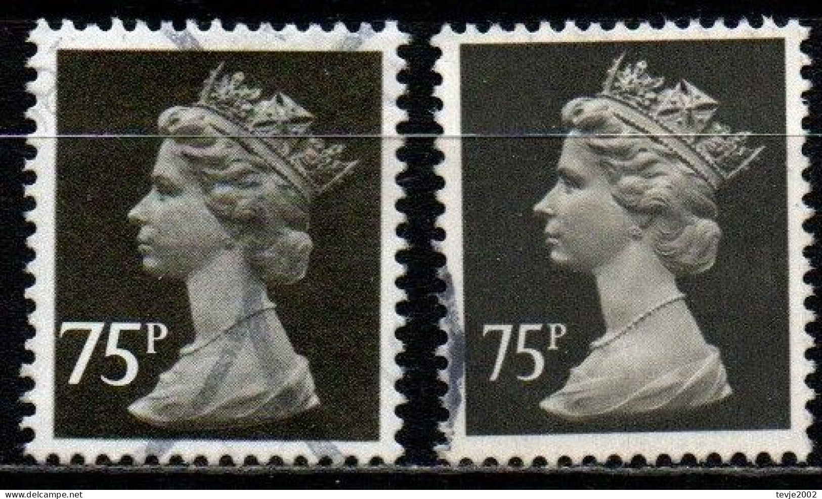 Großbritannien 1980 - Mi.Nr. 829 AC + BC - Gestempelt Used - Machin - Série 'Machin'