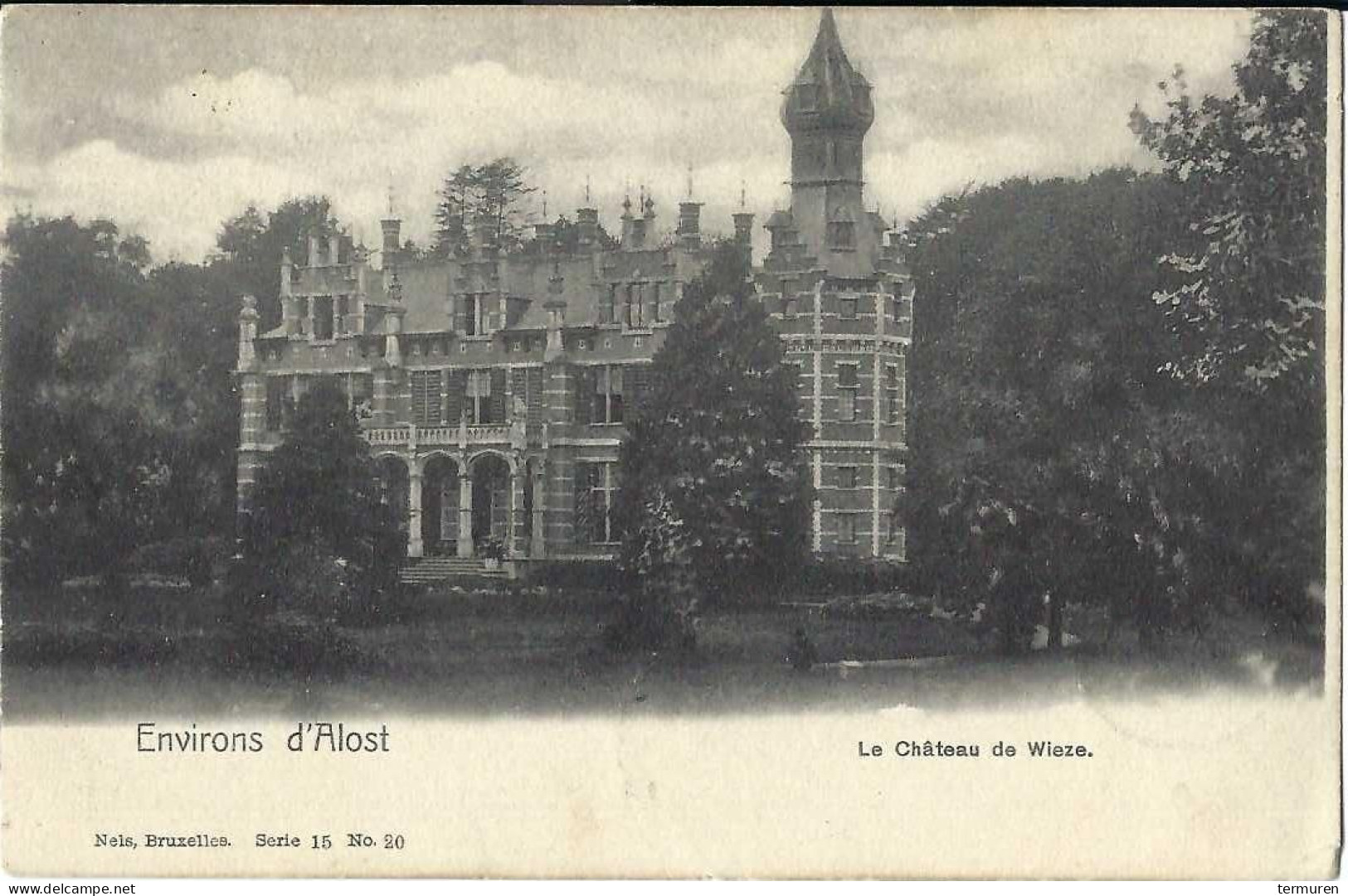 Wieze :Les Environs D'Alost -Le Chateau De Wieze , Verstuurd 1903 Naar Jette - Lebbeke