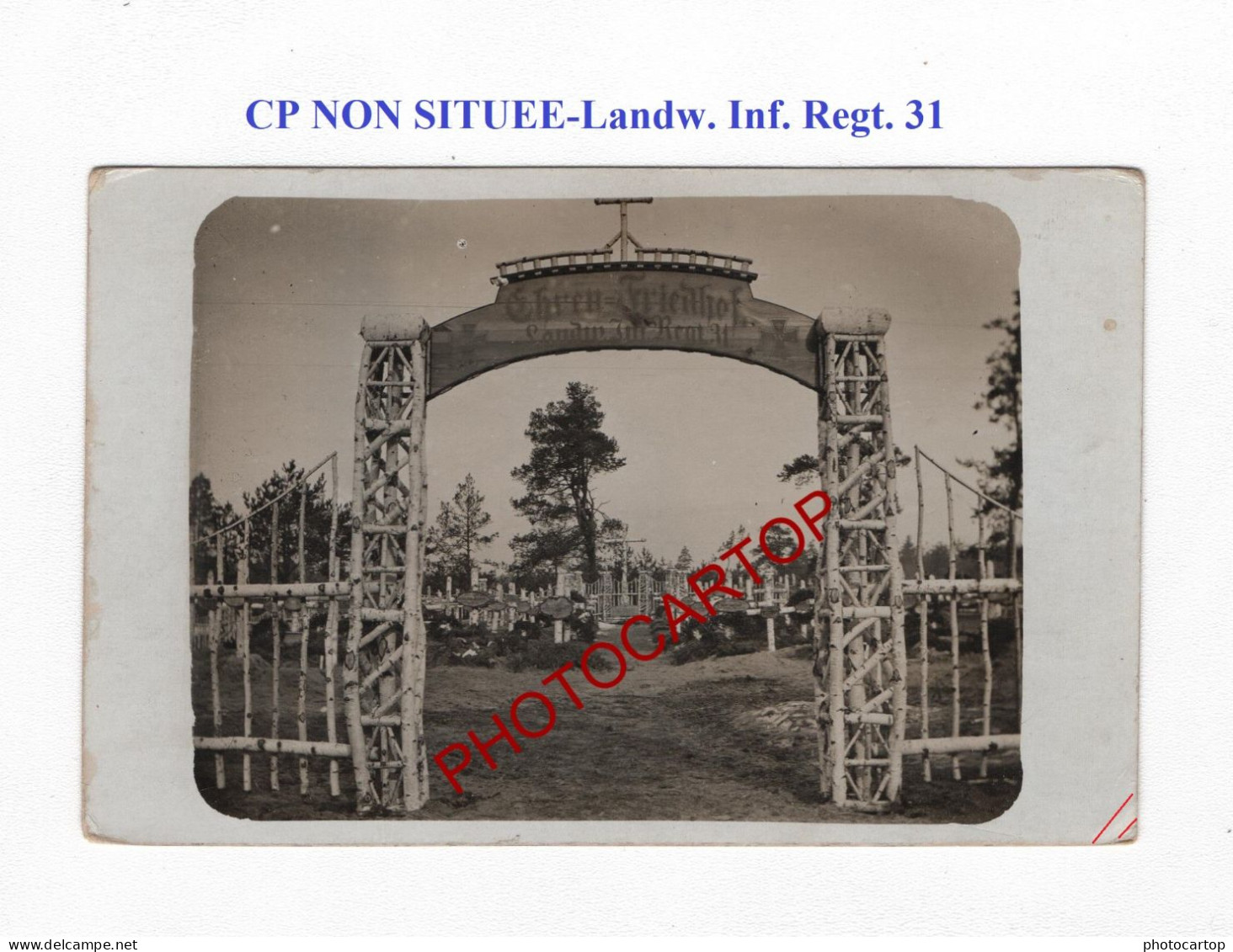 CP NON SITUEE-CIMETIERE Du Landw. Inf. Regt.31-CARTE PHOTO Allemande-GUERRE 14-18-1 WK-Militaria-Feldpost - Cementerios De Los Caídos De Guerra