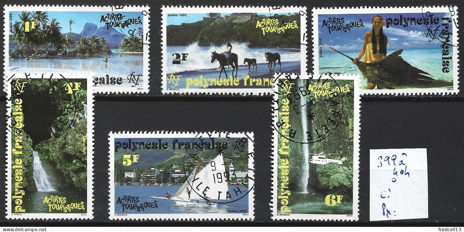 POLYNESIE FRANCAISE 399 à 403 Oblitérés Côte 1.40 € - Used Stamps
