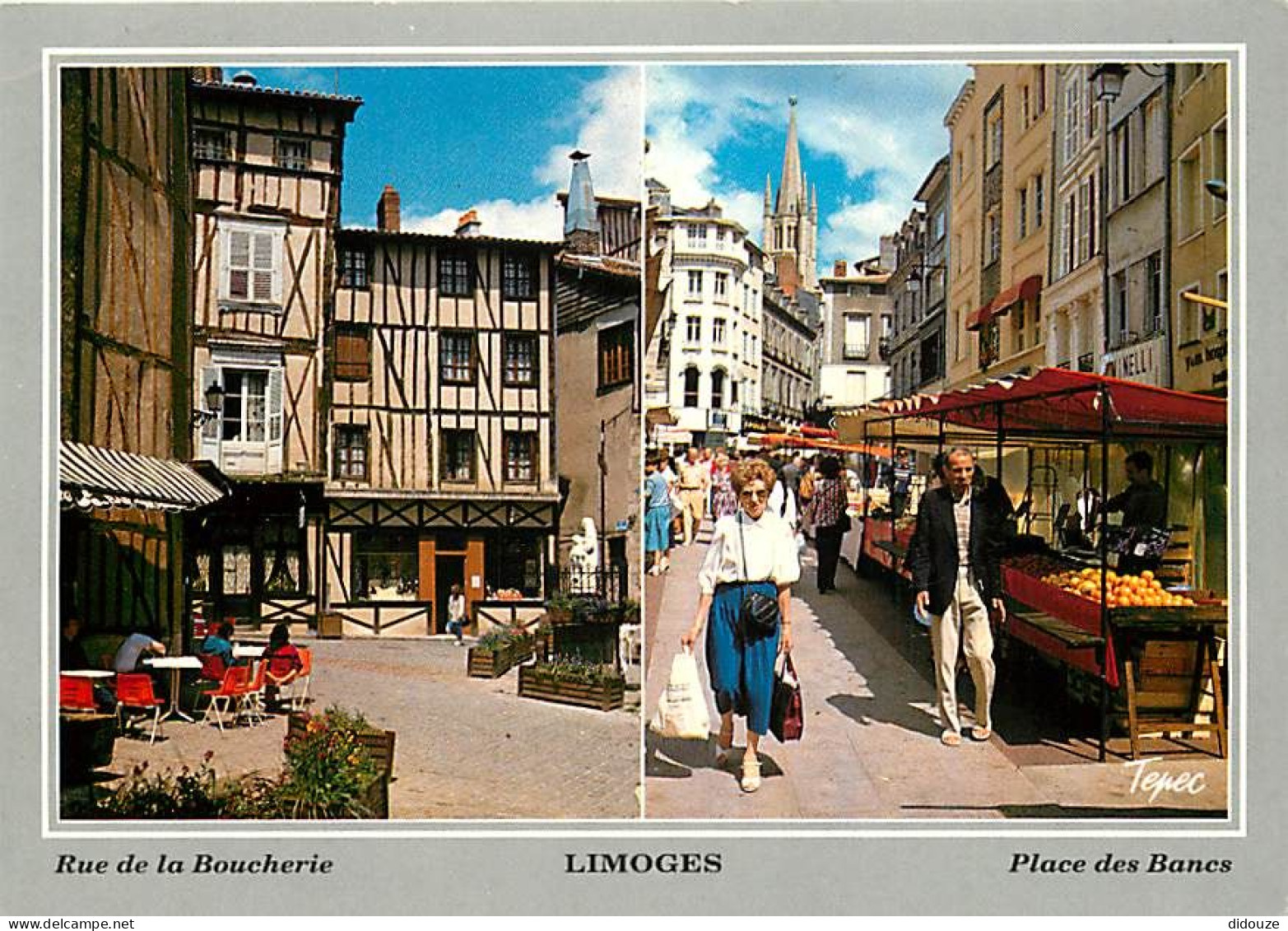 Marchés - Limoges - Rue De La Boucherie - Place Des Bancs - Multivues - CPM - Voir Scans Recto-Verso - Mercati