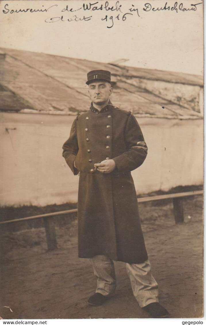 WASBEK - Un Militaire Qui Pose En 1916  ( Carte Photo  ) - Neumuenster