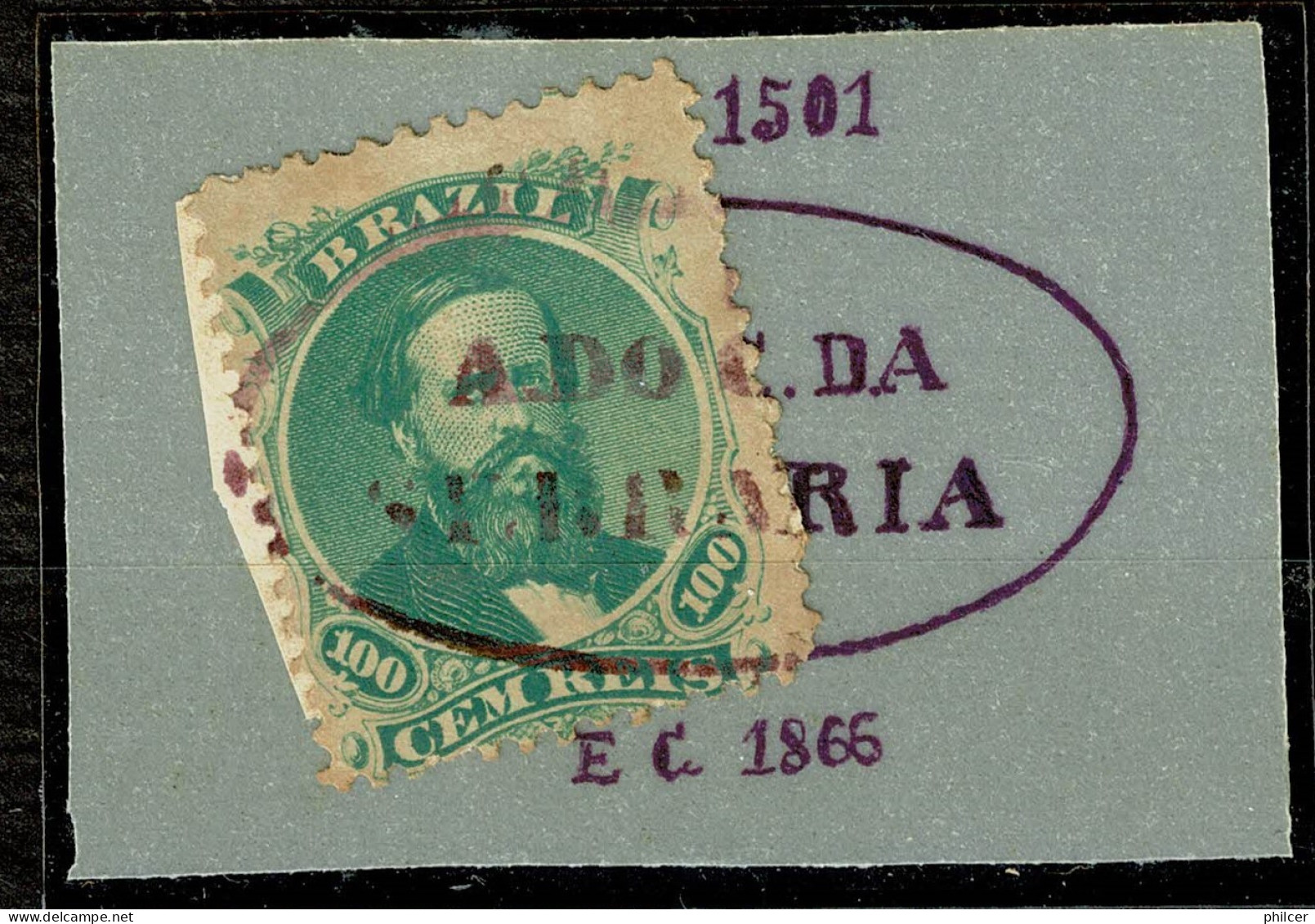 Brasil, 1866, # RHM 27, Used - Used Stamps