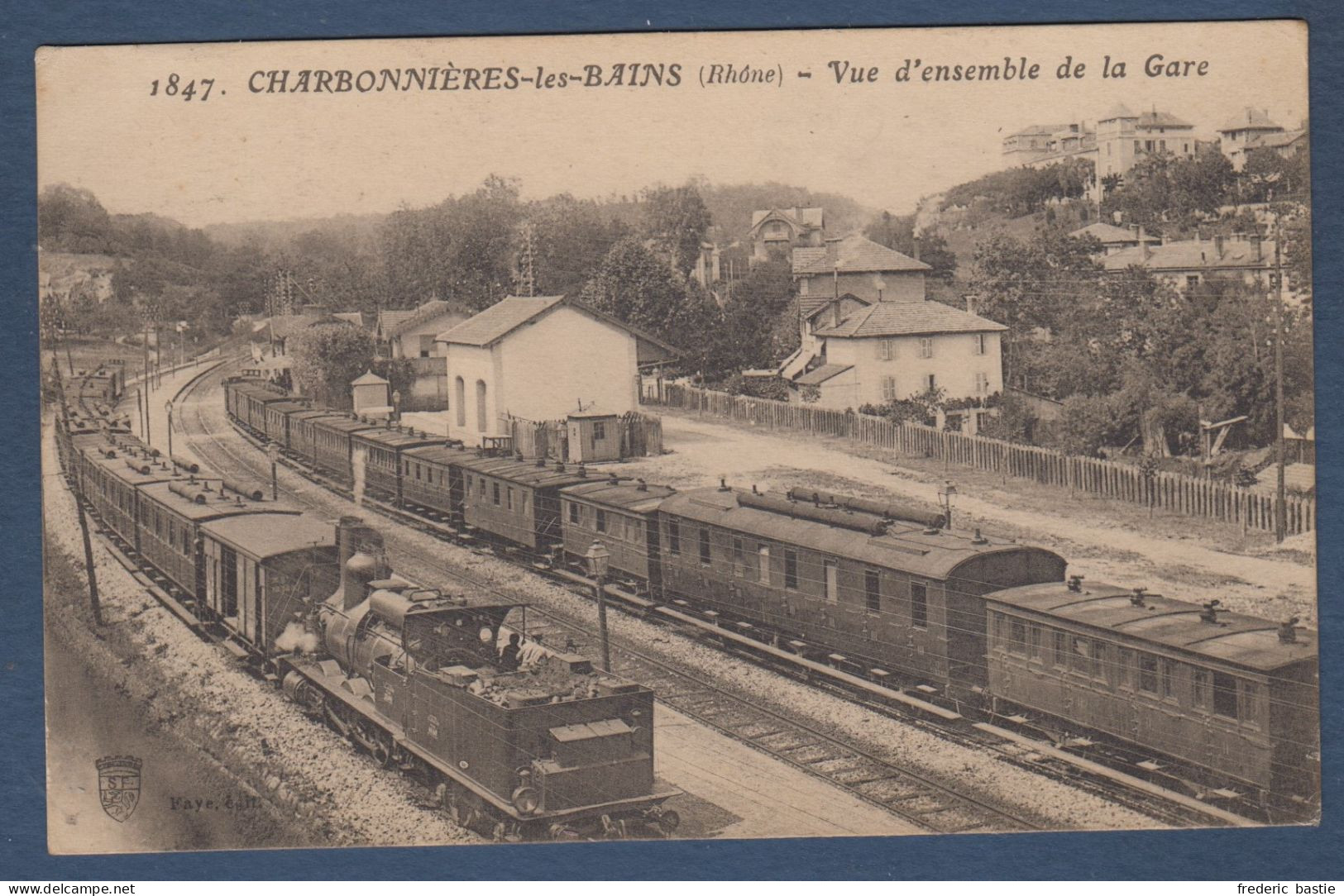 CHARBONNIERES LES BAINS - Gare ( Au Dos Cachet Hôpital ) - Charbonniere Les Bains