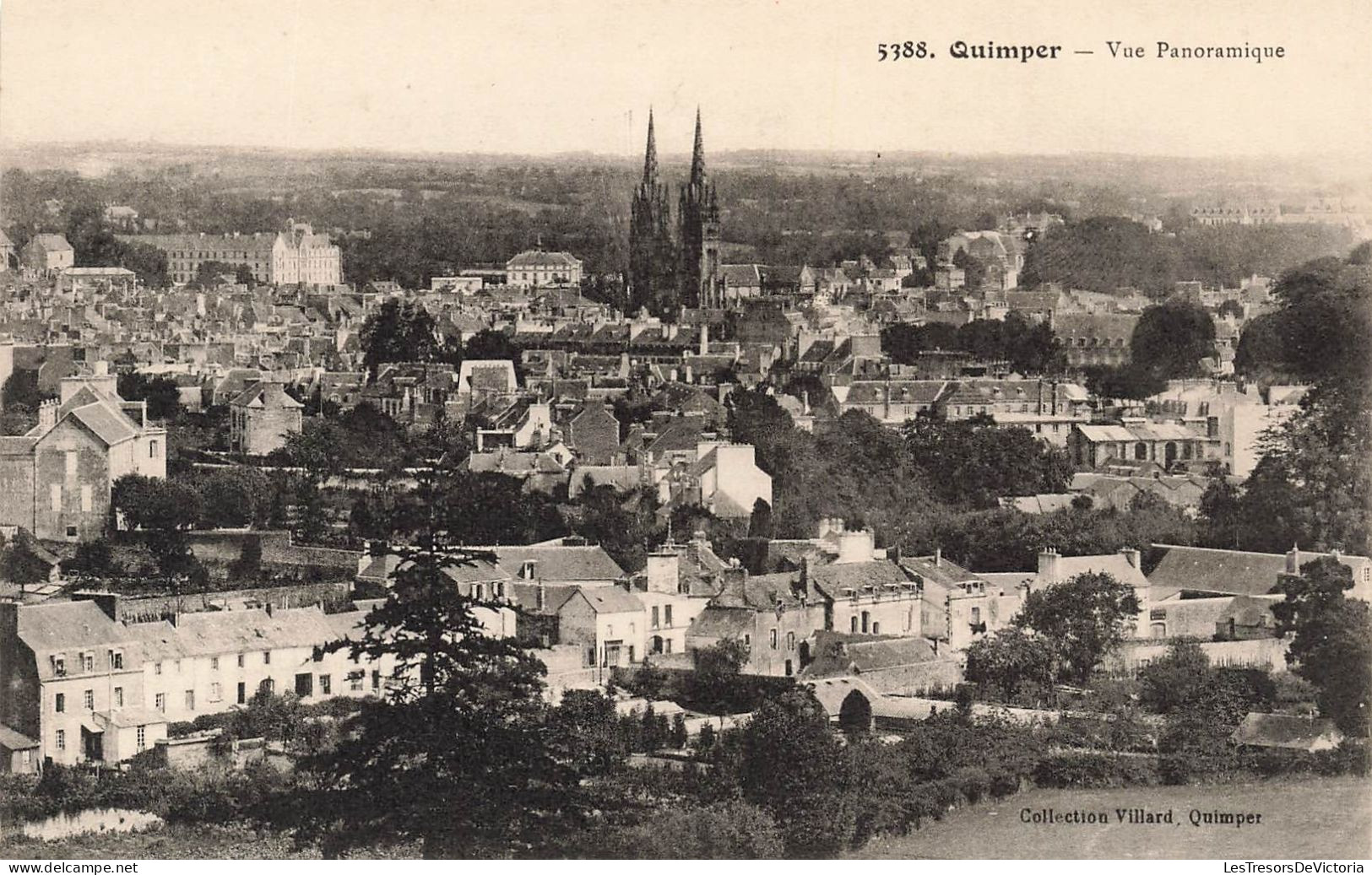 FRANCE - Quimper - Vue Panoramique De La Ville - Collection Villard Quimper - Carte Postale Ancienne - Quimper