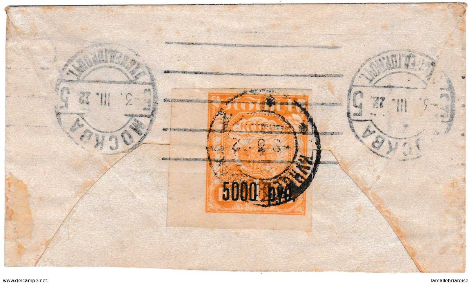 Russie, Petite Enveloppe Avec N° Y & T 159 Seul, 3/3/1922 - Lettres & Documents