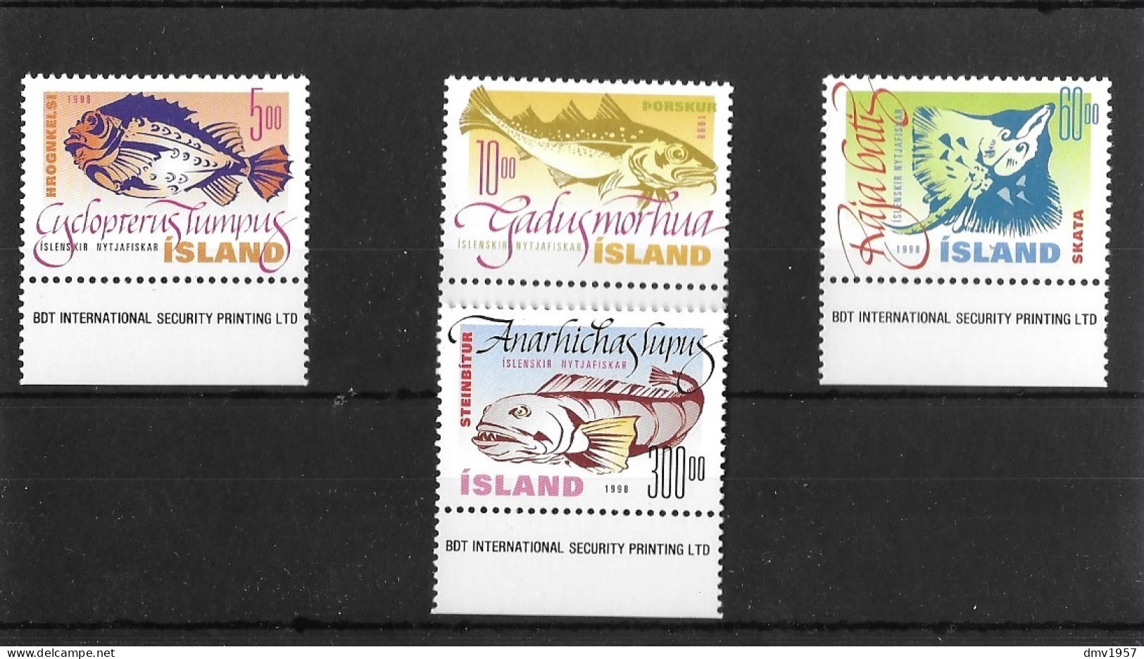 Iceland 1998 MNH Fish (1st Series) Sg 897/900 - Ungebraucht