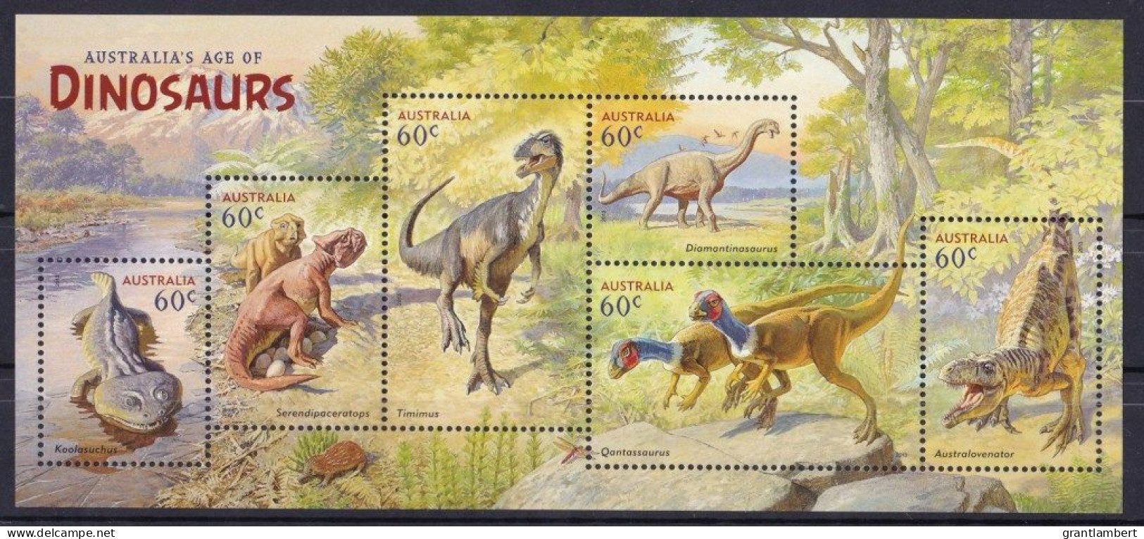 Australia 2013 Age Of Dinosaurs  Minisheet MNH - Ungebraucht