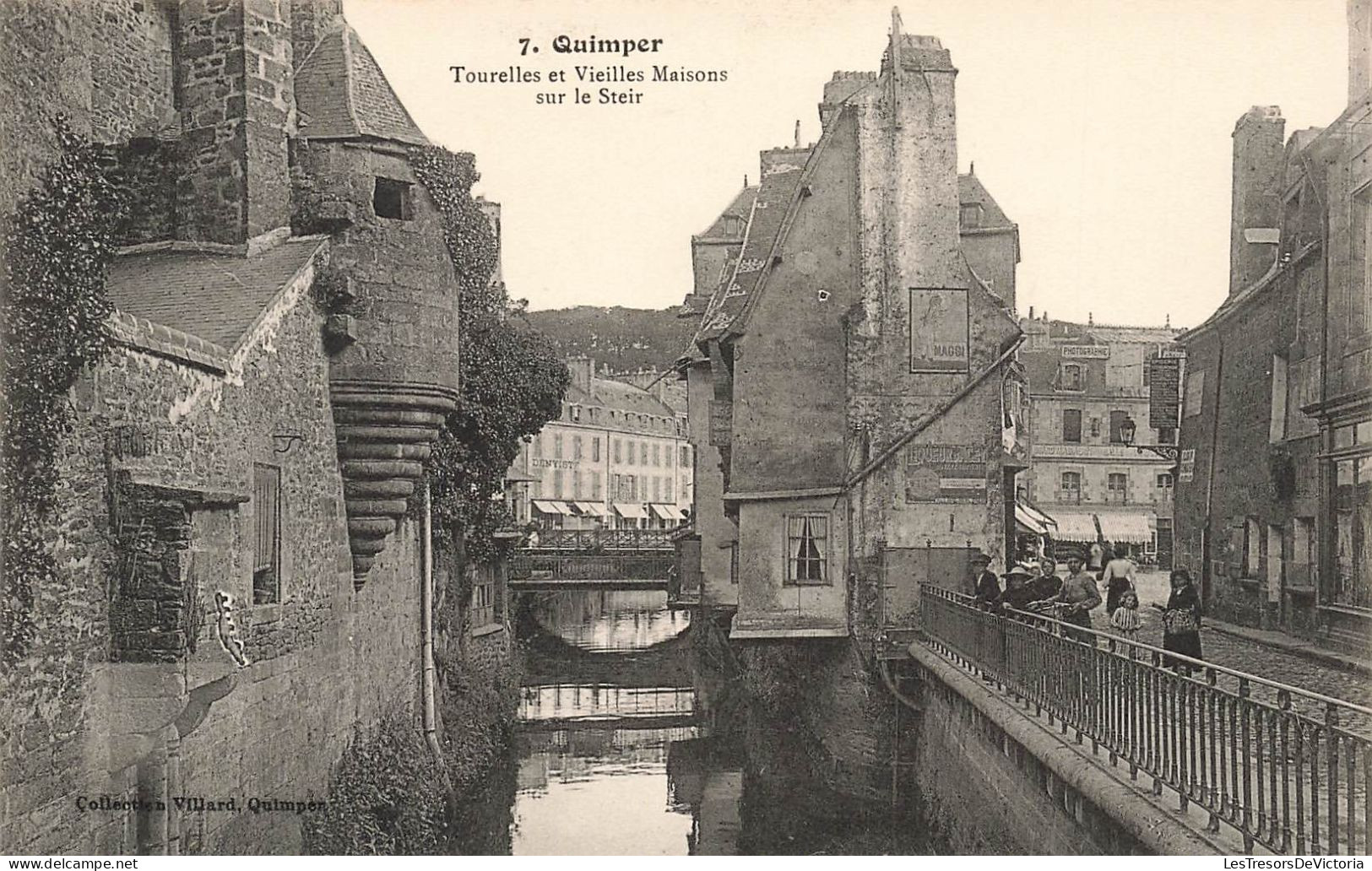 FRANCE - Quimper - Tourelles Et Vieilles Maisons Sur Le Steir - Vue Panoramique - Carte Postale Ancienne - Quimper