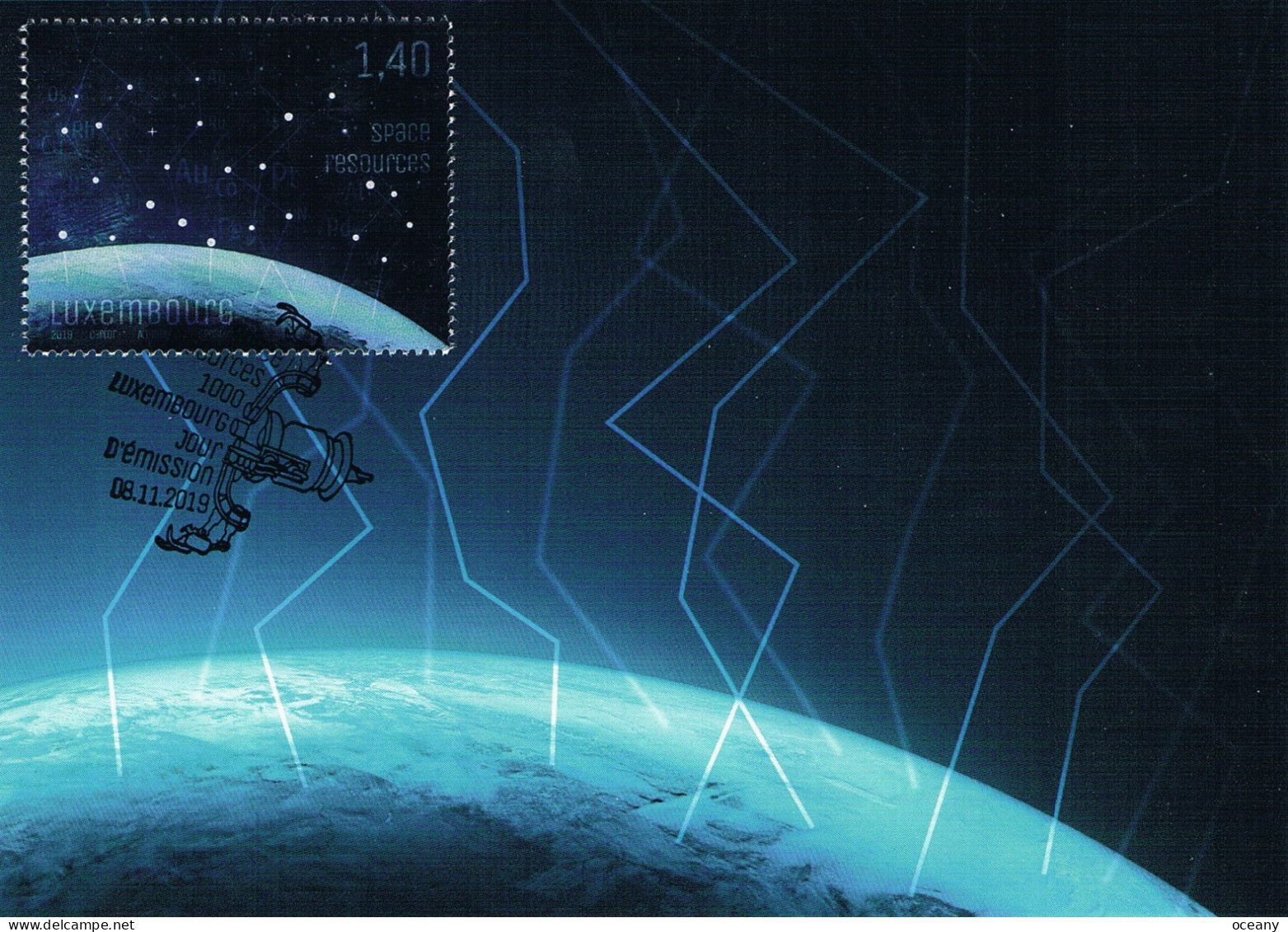 Luxembourg - Espace : Ressources Spatiales CM 2157 (année 2019) - Maximumkaarten