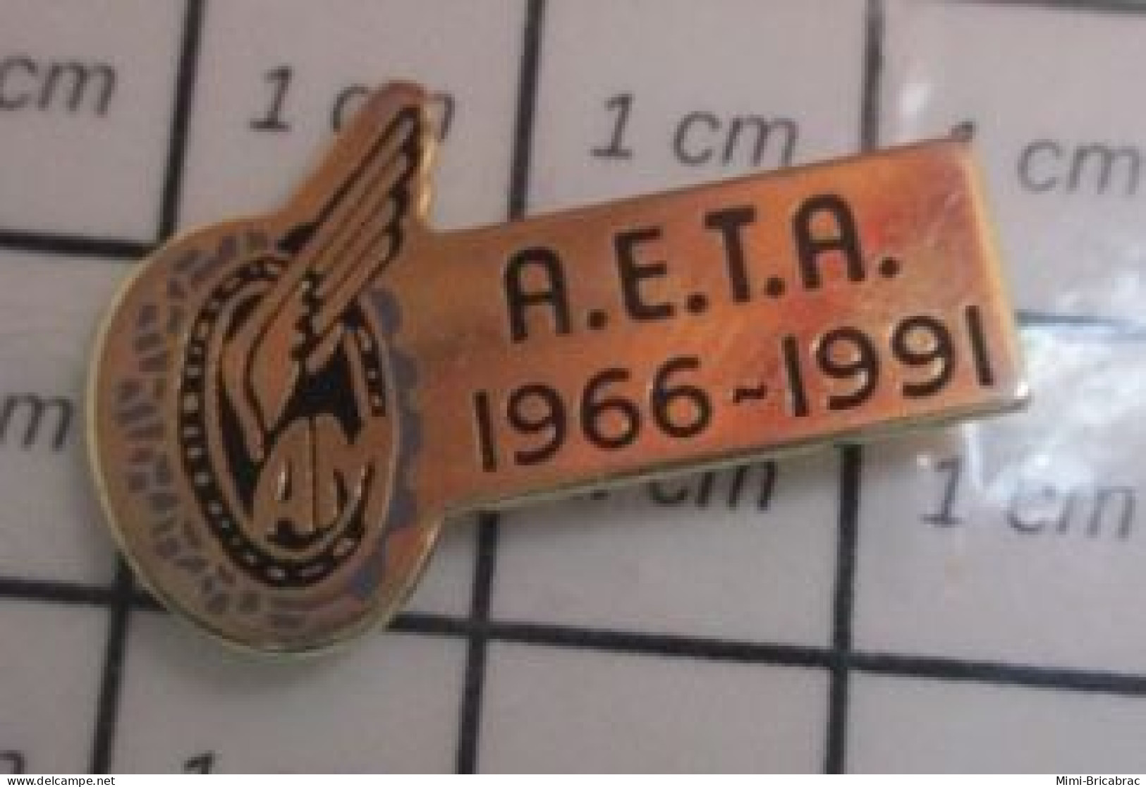 813B Pin's Pins / Beau Et Rare / ASSOCIATIONS / PNEU ROUE AILéE AETA 1966 1991 - Associations