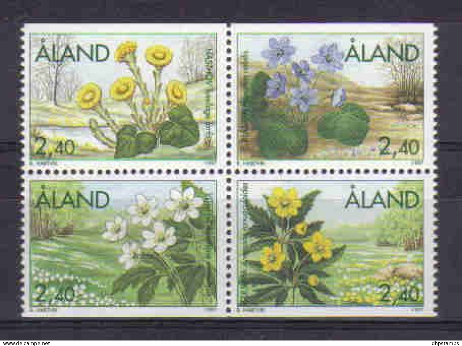 Aland 1997 Flora 4-blok Y.T. 123/126 ** - Aland