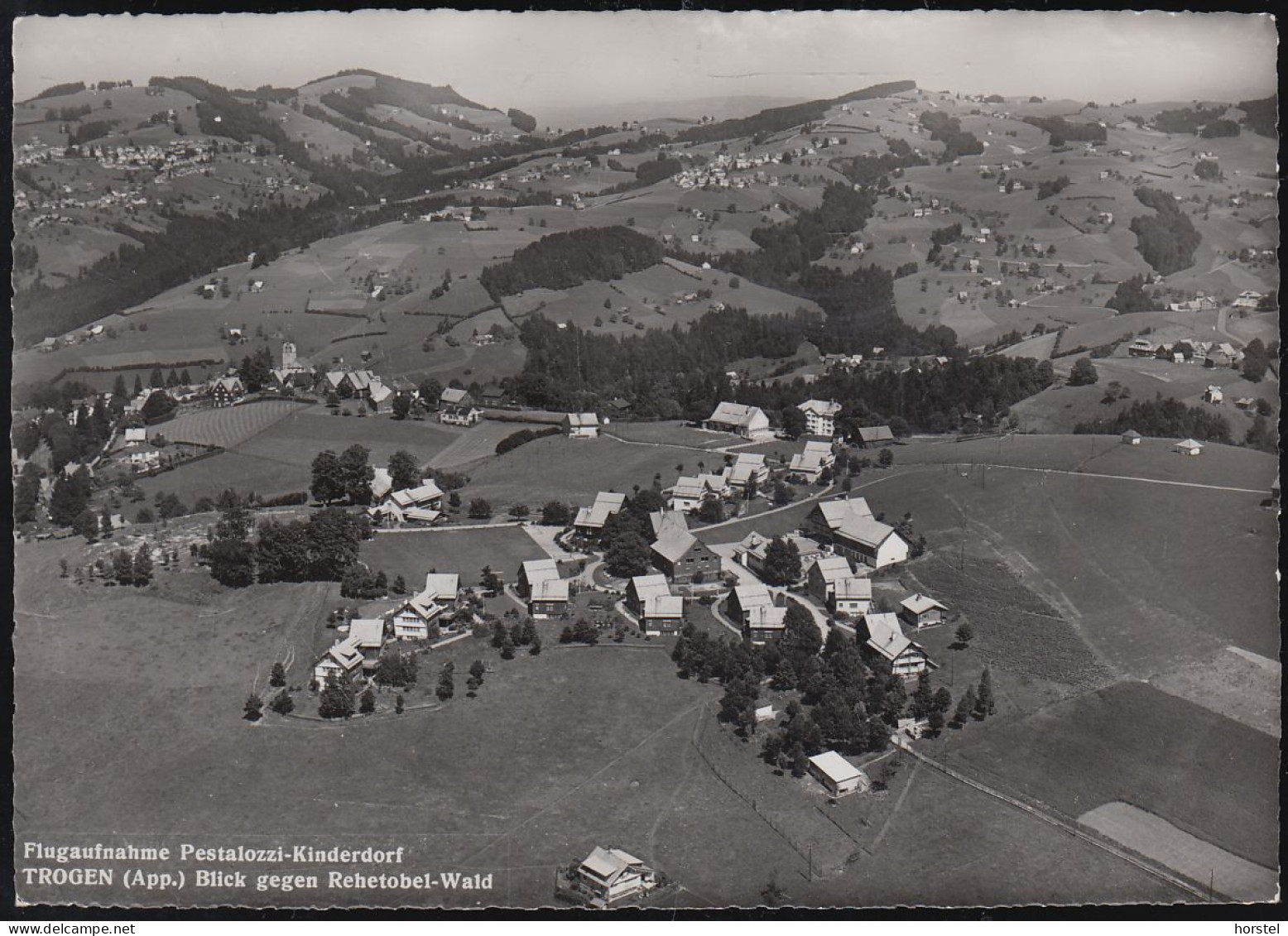 Schweiz - 9043 Trogen - Pestalozzi - Kinderdorf - Blick Gegen Rehetobel-Wald - Flugaufnahme - Trogen