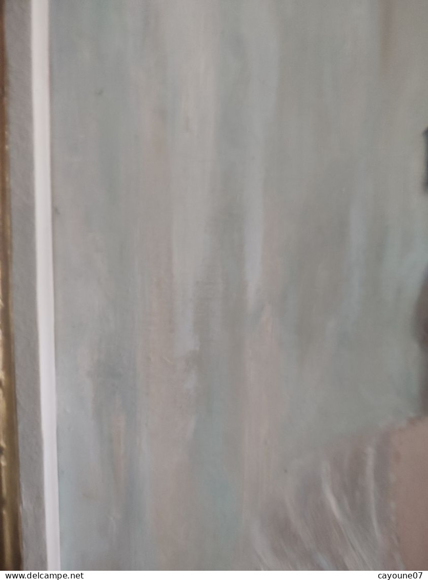 Duilio DONZELLI (1882-1966) Portrait jeune femme "Janine Albert Brunet" huile sur panneau 1944
