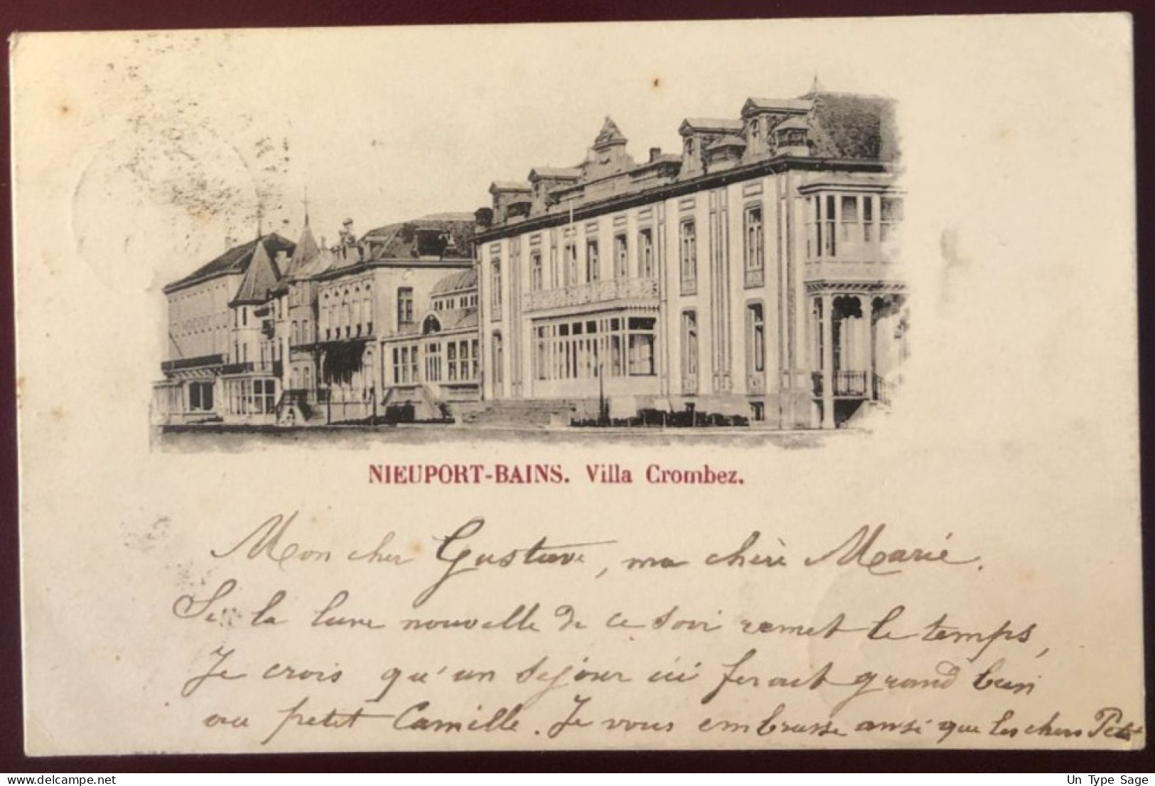 Belgique, Divers Sur CPA, Cachet Ostende (Station) 22.8.1903 - (N100) - Targhette