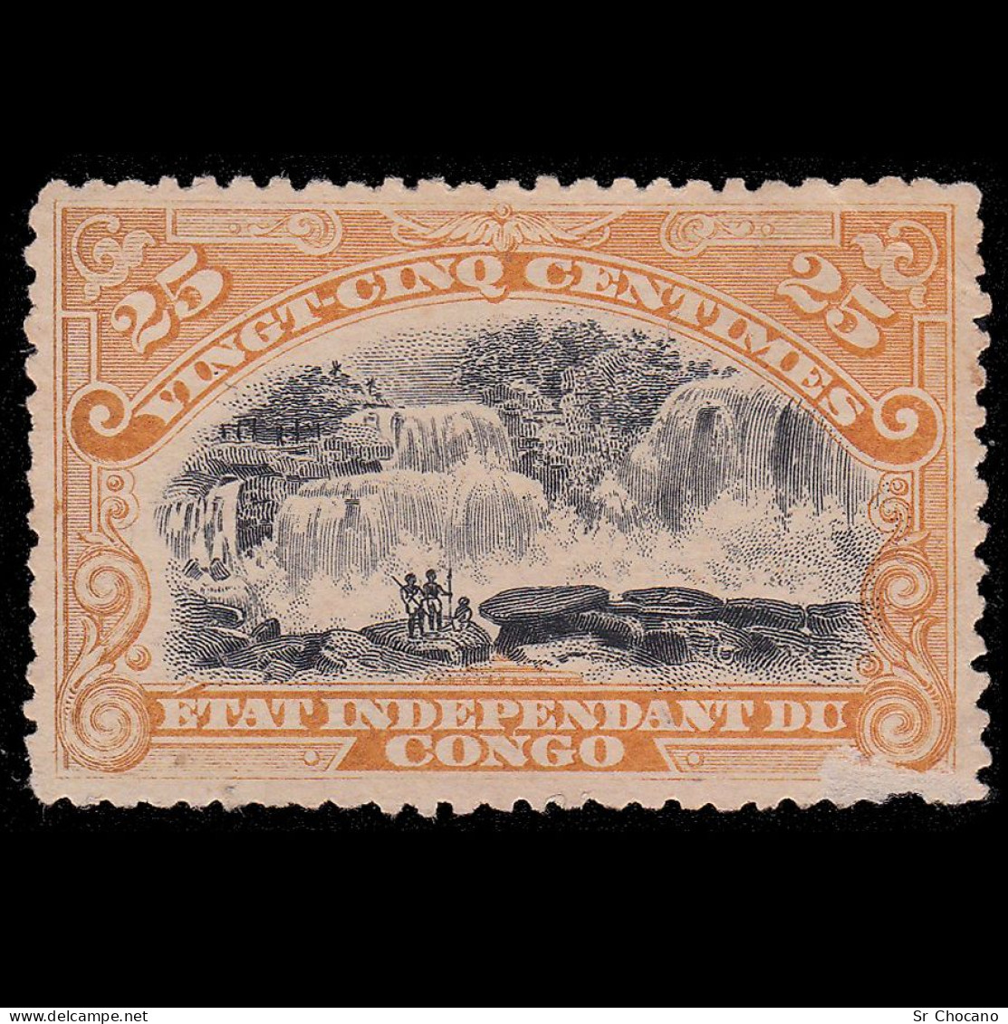 BELGIAN CONGO.1894-1901.Inkissi Falls.25c.SCOTT 20.MNG. - Ongebruikt