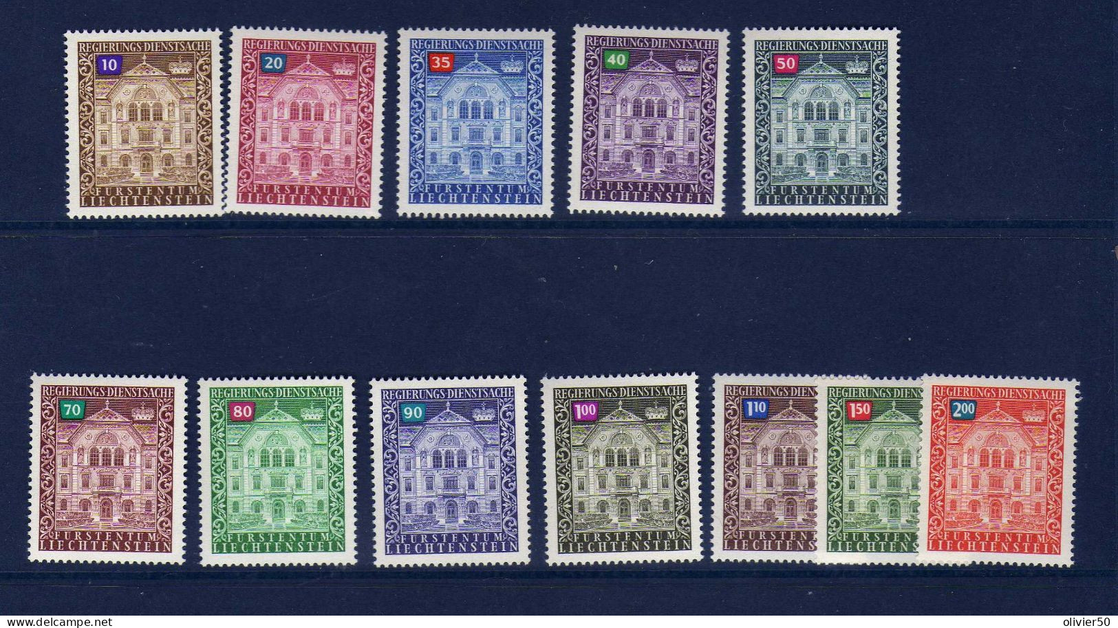 Liechtenstein -(1976) -  Service - Siege Du Gouvernement  De Vaduz - Neufs** - MNH - Dienstzegels