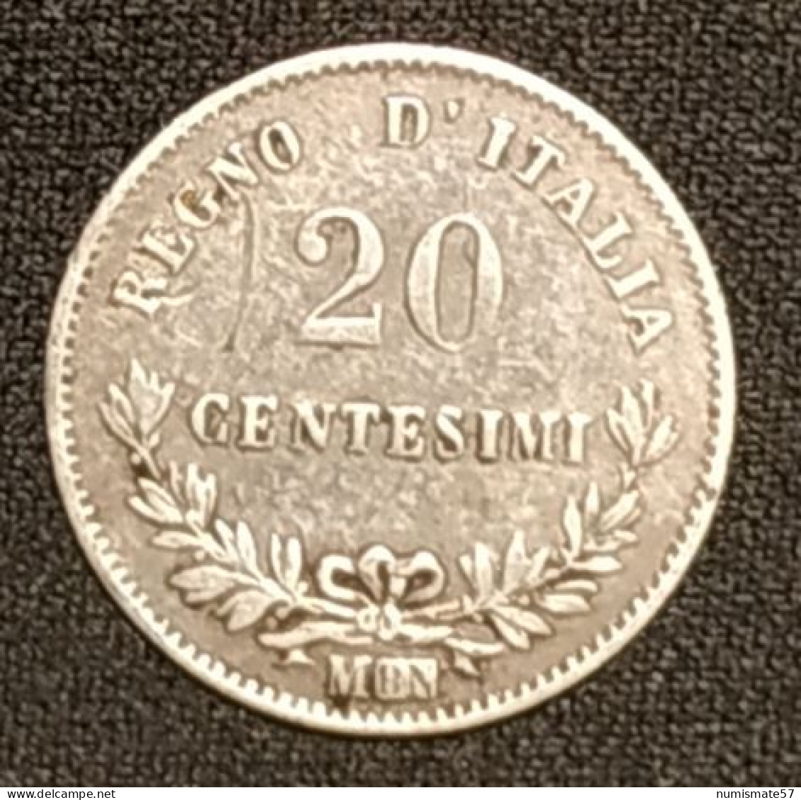 ITALIE - ITALIA - 20 CENTESIMI 1863 - Argent - Silver - Victor-Emmanuel II - KM 13 - 1861-1878 : Vittoro Emanuele II