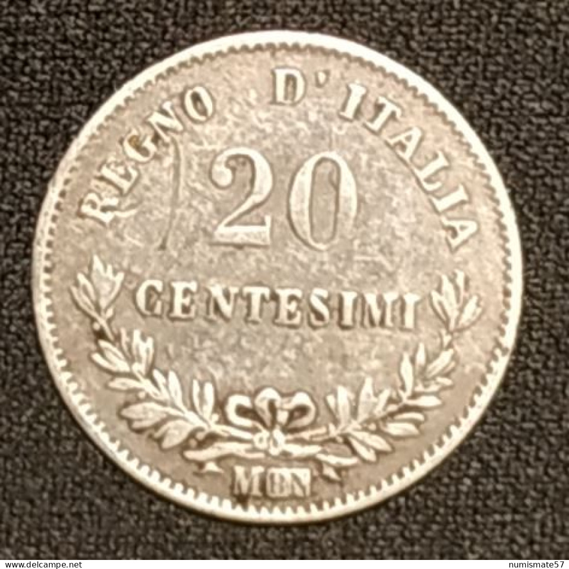 ITALIE - ITALIA - 20 CENTESIMI 1863 - Argent - Silver - Victor-Emmanuel II - KM 13 - 1861-1878 : Victor Emmanuel II.