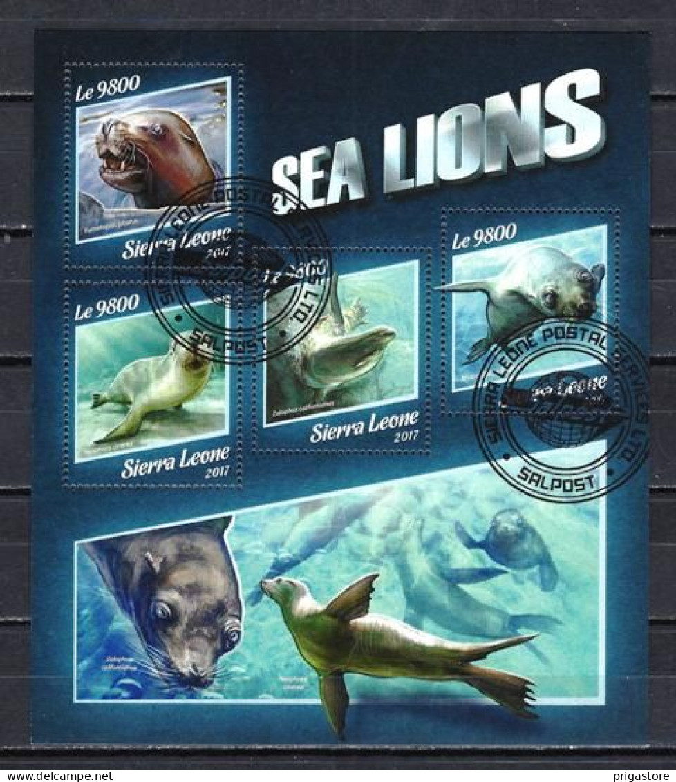 Sierra Leone 2017 Animaux Lions De Mer (257) Yvert N° 7309 à 7312 Oblitérés Used - Sierra Leone (1961-...)