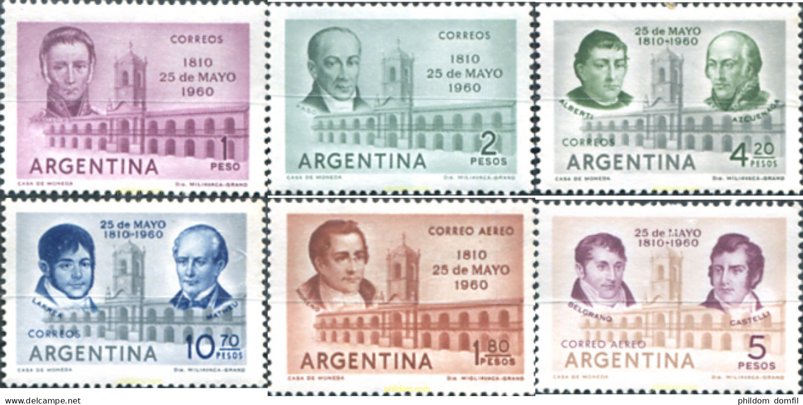 726540 HINGED ARGENTINA 1960 150 ANIVERSARIO DE LA REVOLUCION DEL CABILDO DE BUENOS AIRES - Ungebraucht