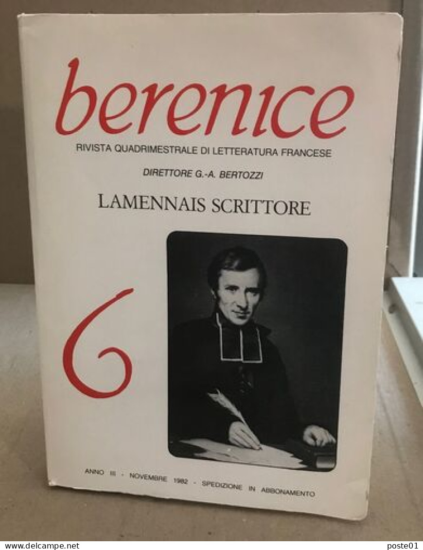 Revue Berenice / Novembre 1982 / Lamanais Scrittore - Ohne Zuordnung