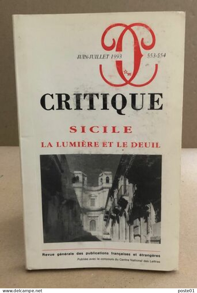 Critique 553-554 Sicile (Revue Critiq) - Ohne Zuordnung