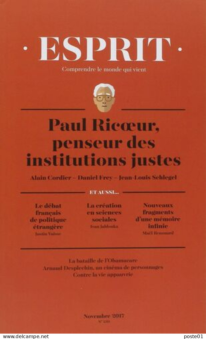 Revue Esprit N 439 Paul Ricoeur Penseur Des Institutions Justes - Non Classés