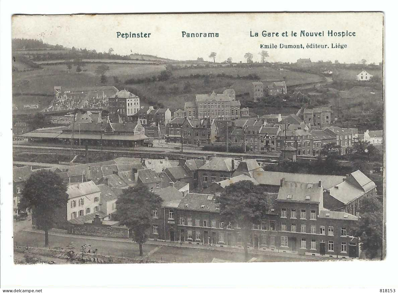 Pepinster  Panorama  La Gare Et Le Nouvel Hospice    1911 - Pepinster