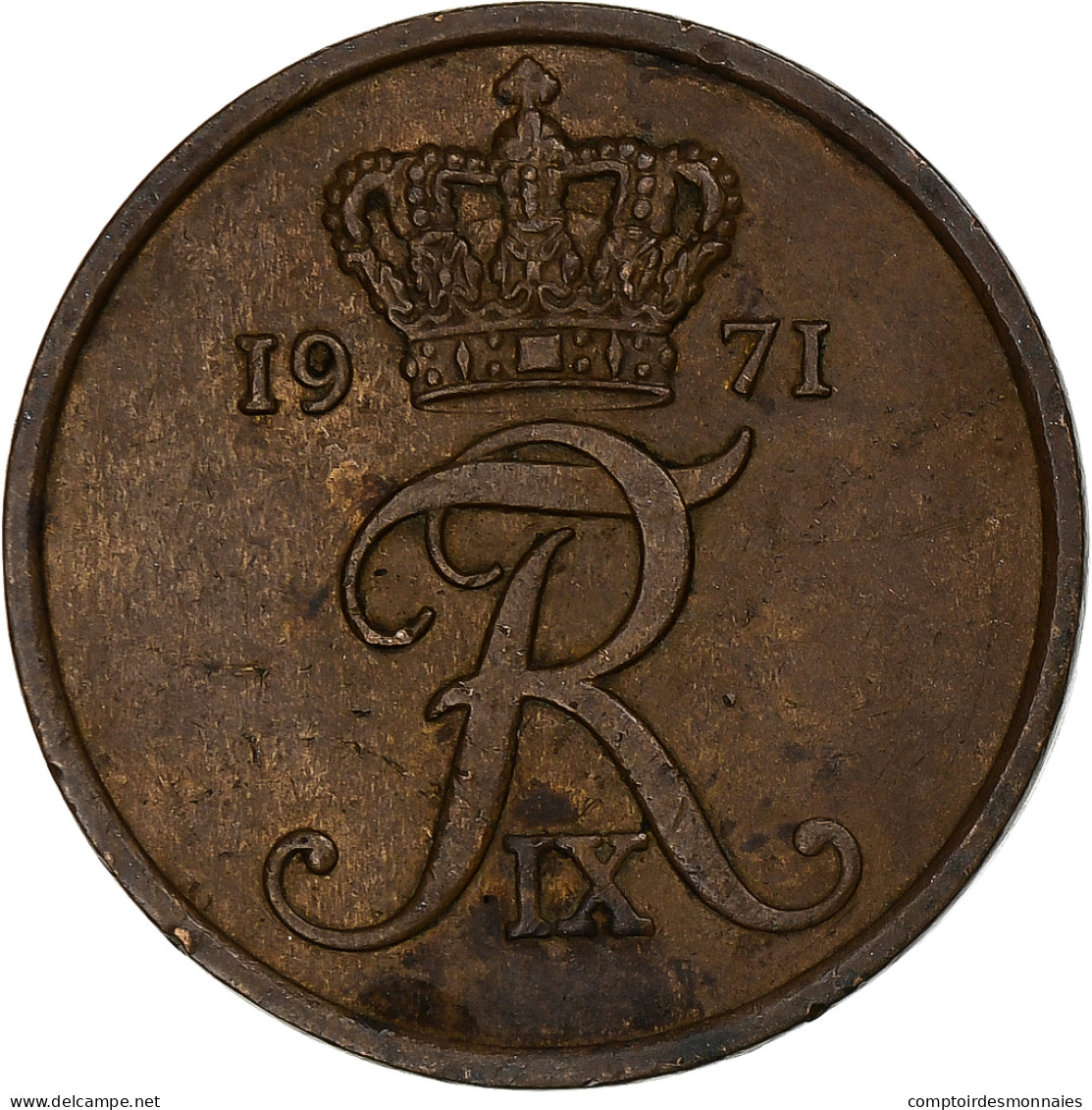 Danemark, 5 Öre, 1971 - Dänemark