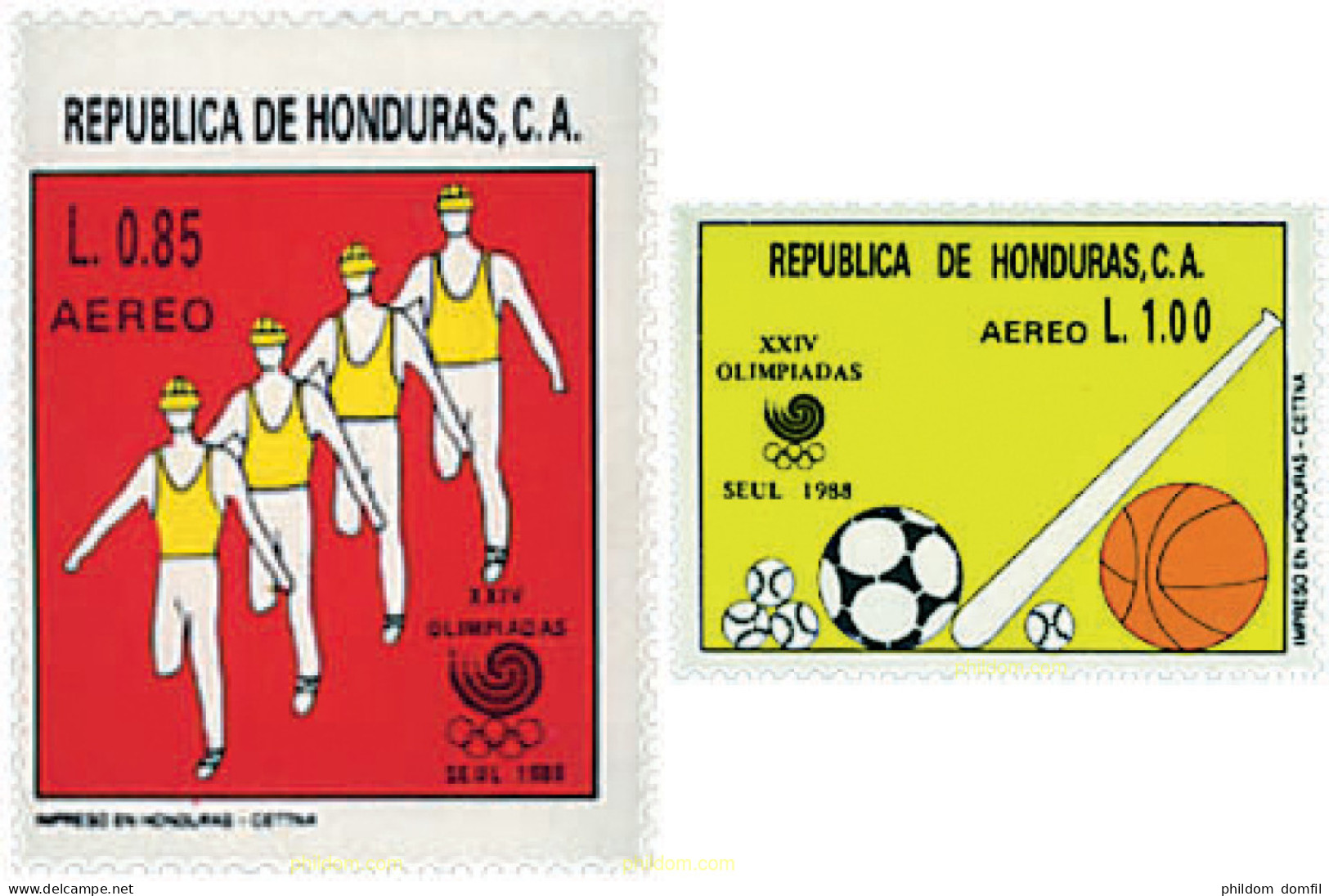 726544 HINGED HONDURAS 1988 24 JUEGOS OLIMPICOS VERANO SEUL 1988 - Honduras