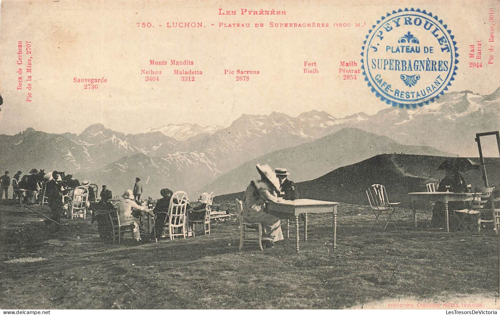 FRANCE - Les Pyrénées - Luchon - Plateau De Superbagnères (1800 M) - Carte Postale Ancienne - Luchon