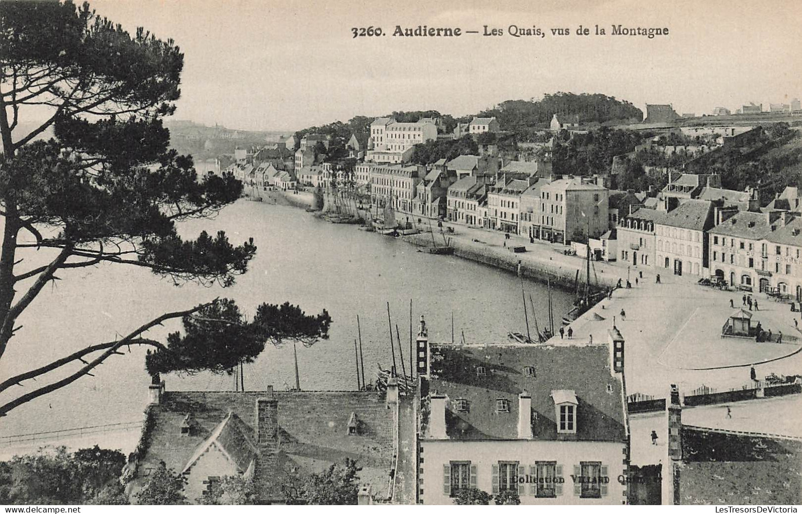 FRANCE - Audierne - Vue Générale Sur Les Quais - Vus De La Montagne - Carte Postale Ancienne - Audierne