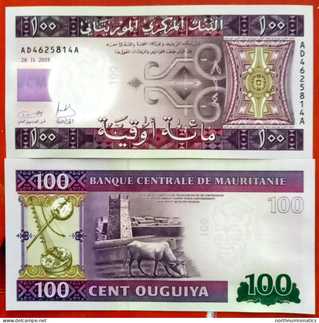 Mauritania 100 Ouguıya 28.11.2015 Unc - Mauritanien