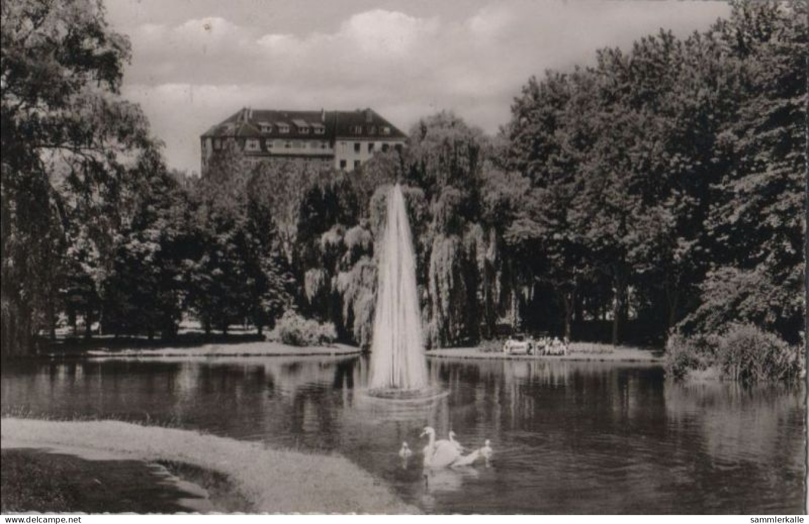 57628 - Bad Hersfeld - Kurparkteich Mit Blick Auf Wigbertshöhe - 1959 - Bad Hersfeld