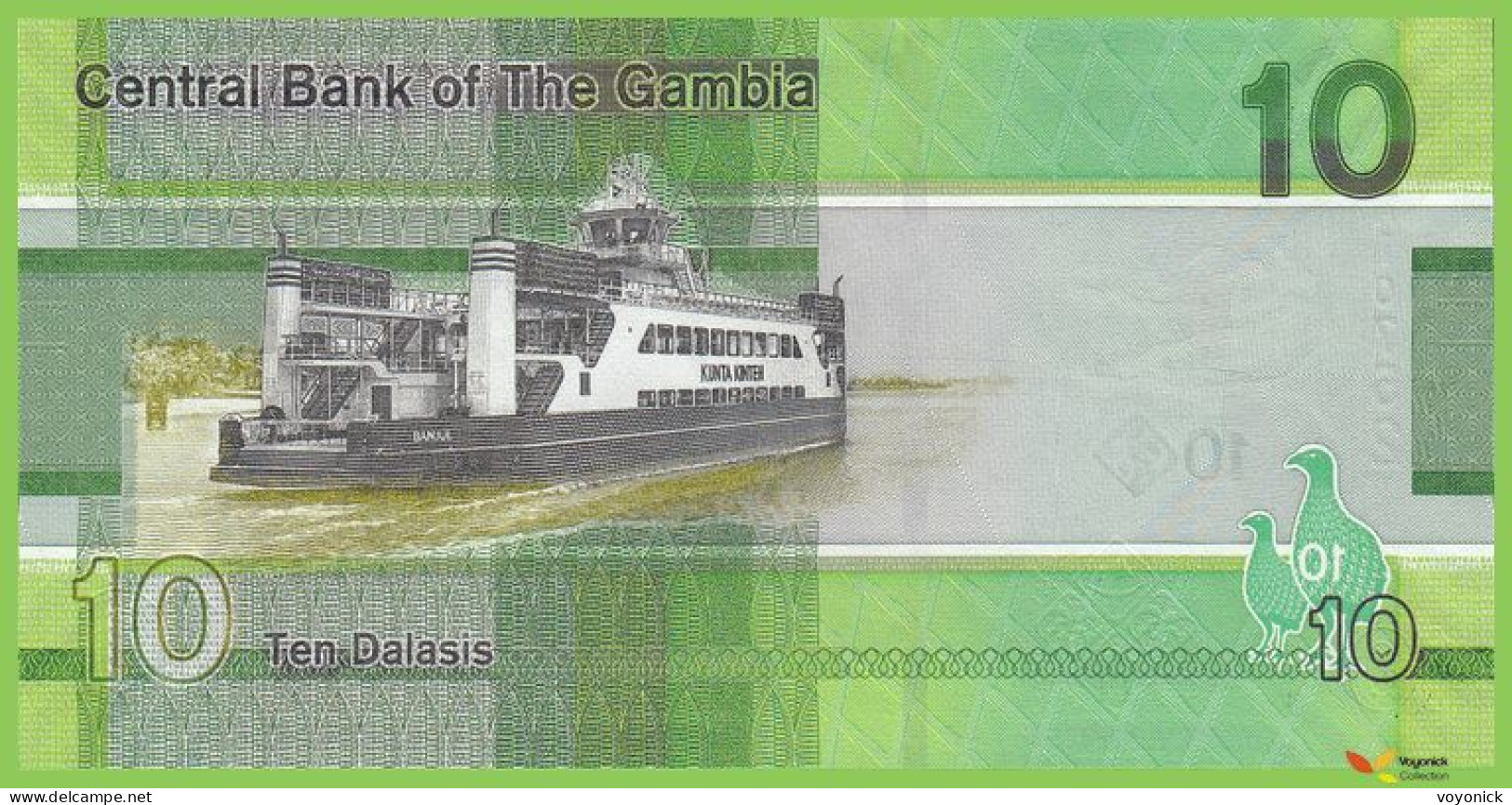 Voyo GAMBIA 10 Dalasis 2019 P38 B236a A UNC - Gambie