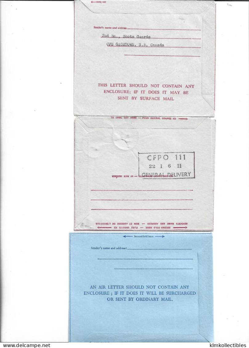 LOT OF 9  AEROGRAMME AIR LETTER AIRMAIL - CANADA GHANA SWAZILAND BERMUDA UK FIELD POST OFFICE AUSTRALIA BRUNEI - Andere (Lucht)