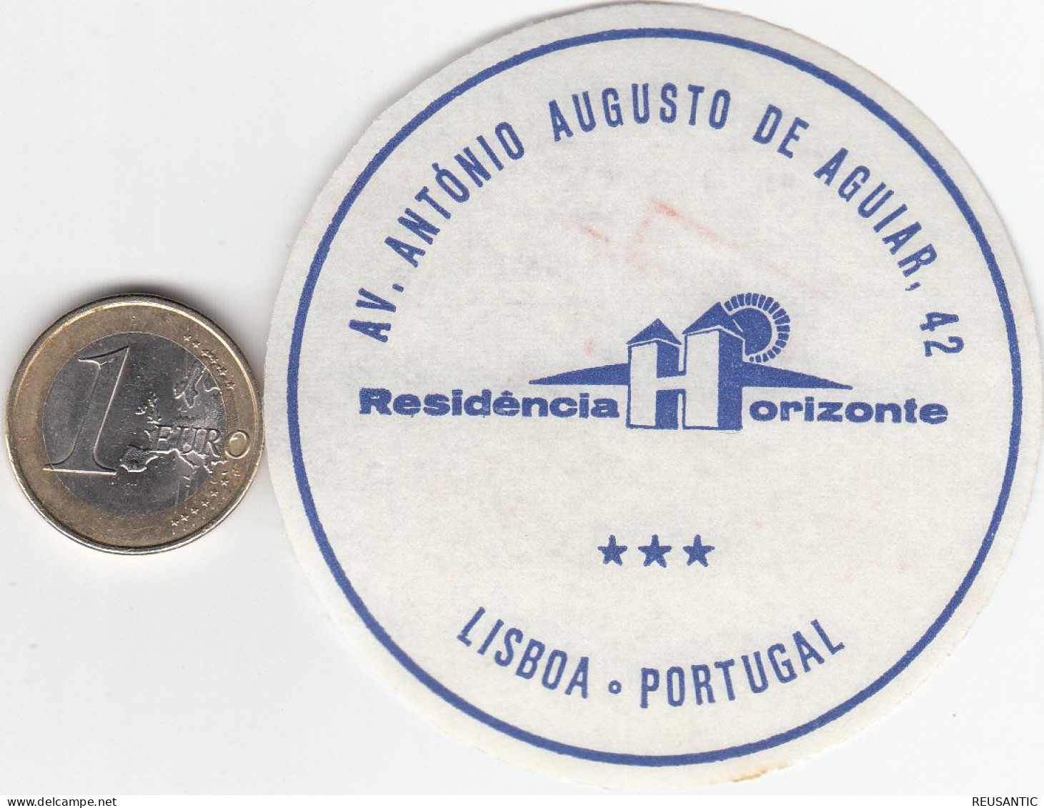 ETIQUETA - STICKER - LUGGAGE LABEL  PORTUGAL HOTEL RESIDENCIA HORIZONTE   EN LISBOA - Etiquettes D'hotels